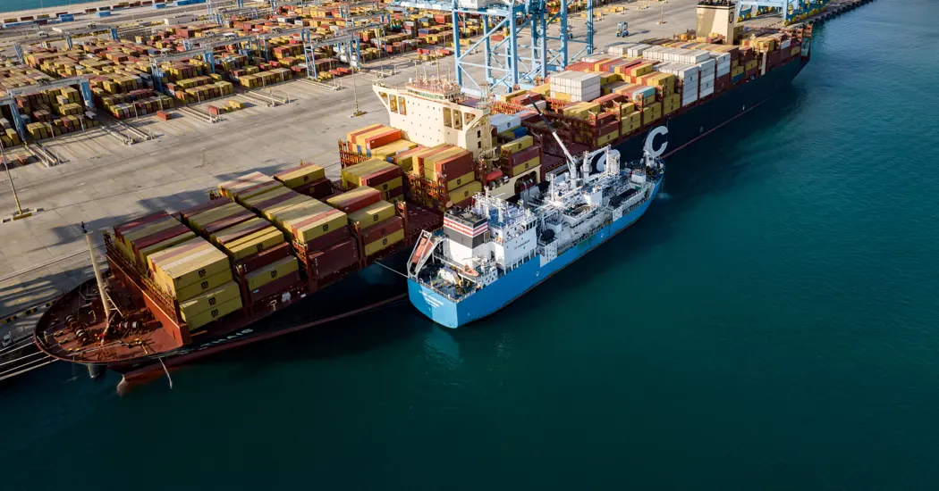 image is AD Ports STS LNG Bunkering Photo