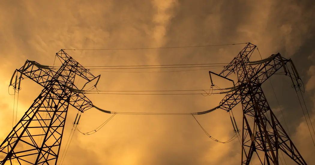 image is Electrical Grid And Transmission Line At Dusk 2023 11 27 04 54 50 Utc