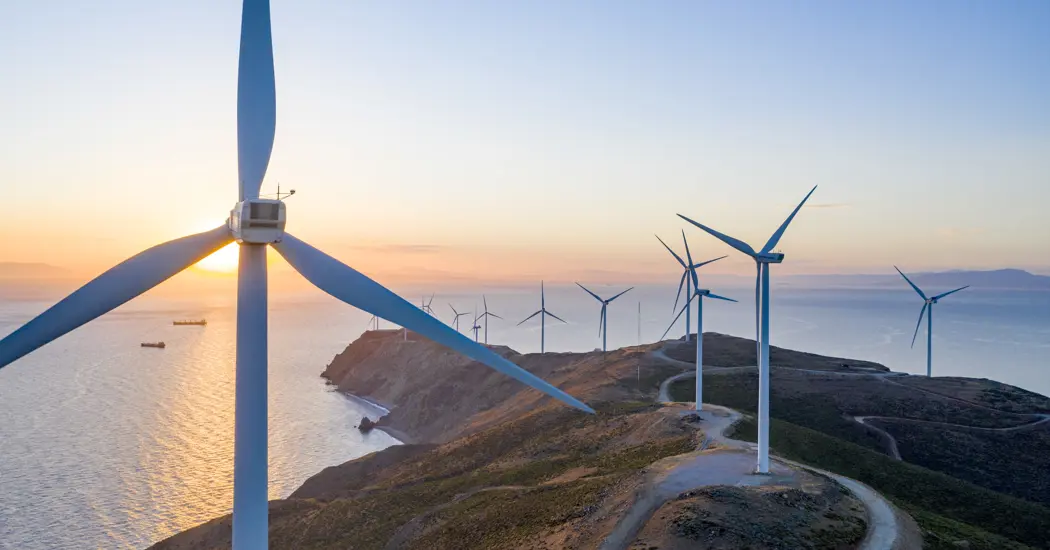 image is Agios Geogios Wind Farm