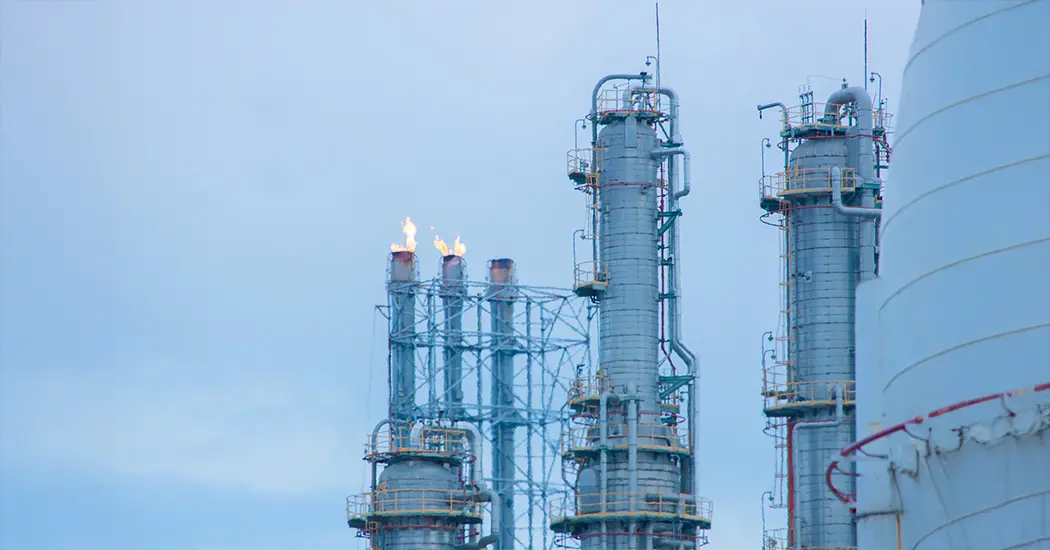 image is Methane Gas Fire High Flare Stack