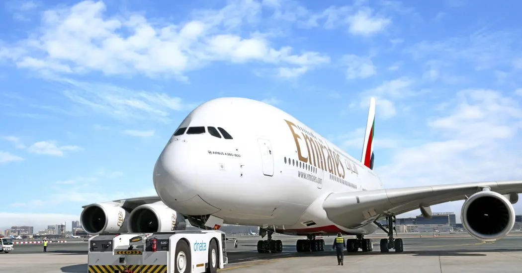 image is Emirates A380