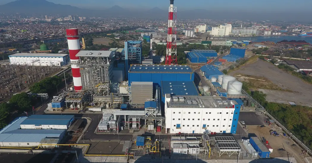 image is Aerial View Of PLN Indonesia Power's 780 Megawatt (MW) Tambak Lorok Combined Cycle Power Plant Block 3