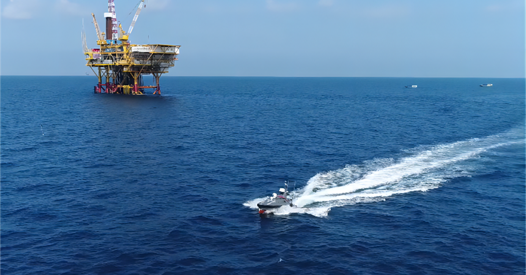image is Pic 3 Oceanalpha M75 Conducts Routine Surveillance Task At The Oil Field