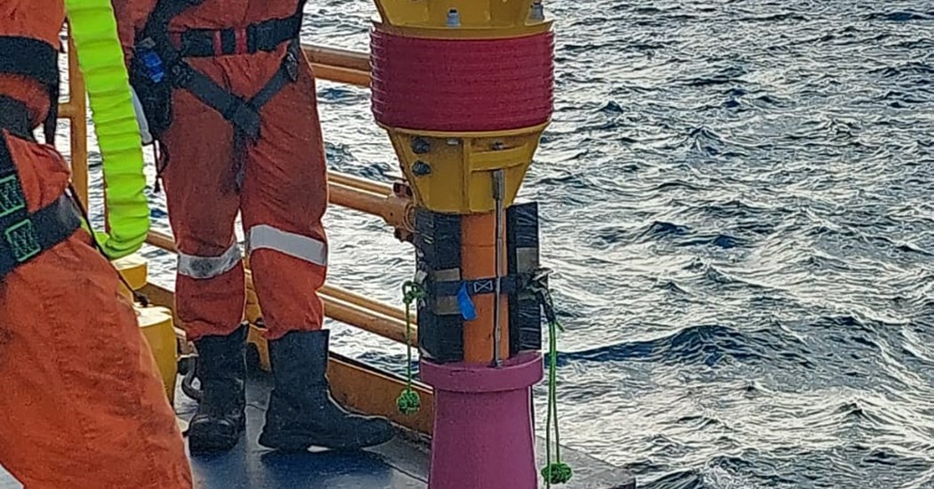 image is A Client’S Technician Preparing TCP With Centralizer To Be Lowered To The Seabed For Installation