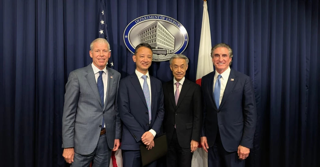 image is Christopher Wright, Energy Secretary, Yukio Kani, Global CEO And Chair, Shigeo Yamada, Ambassador Of Japan To The United States Of America, Doug Burgum, U.S. Secretary image is Christopher Wright, Energy Secretary, Yukio Kani, Global CEO And Chair, Shigeo Yamada, Ambassador Of Japan To The United States Of America, Doug Burgum, U.S. Secretary