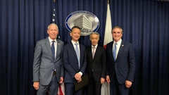 JERA secures 20-year US LNG deals worth $200b to American economy Christopher Wright, Energy Secretary, Yukio Kani, Global CEO And Chair, Shigeo Yamada, Ambassador Of Japan To The United States Of America, Doug Burgum, U.S. Secretary