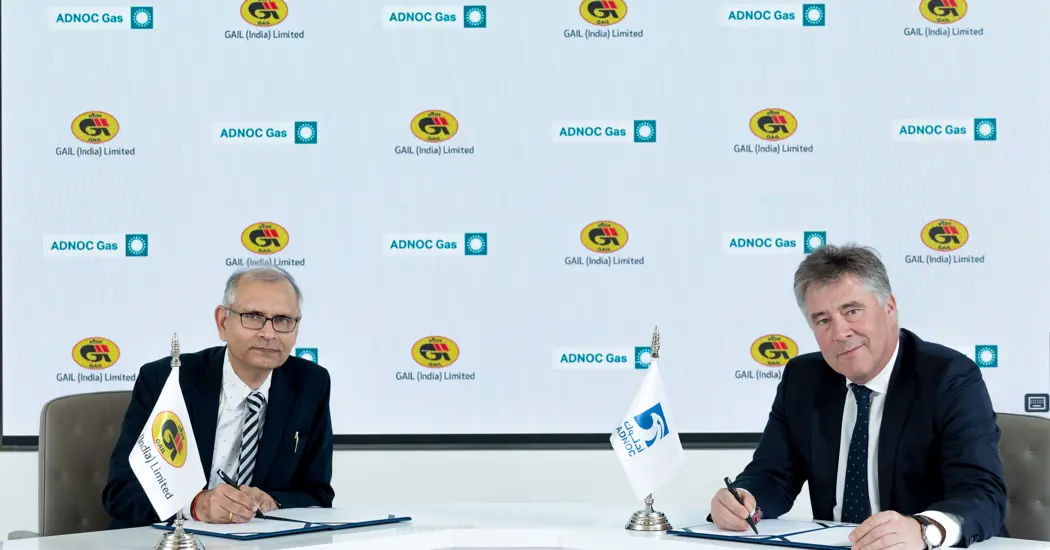 image is ADNOC Gas Signs 10 Year LNG Sales And Purchase Agreement With India’S GAIL