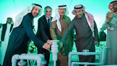 (L R) HE Eng. Khalid Al Falih Lorenzo HRH Prince Abdulaziz Bin Salman Al Saud HE MR. Bandar Alkhorayef And DR. Raed Alrayes
