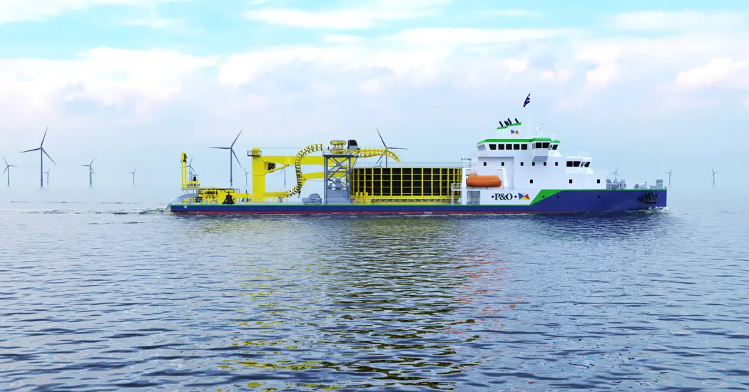 image is PO Maritime Logistics Cable Laying Vessel Rendering 3